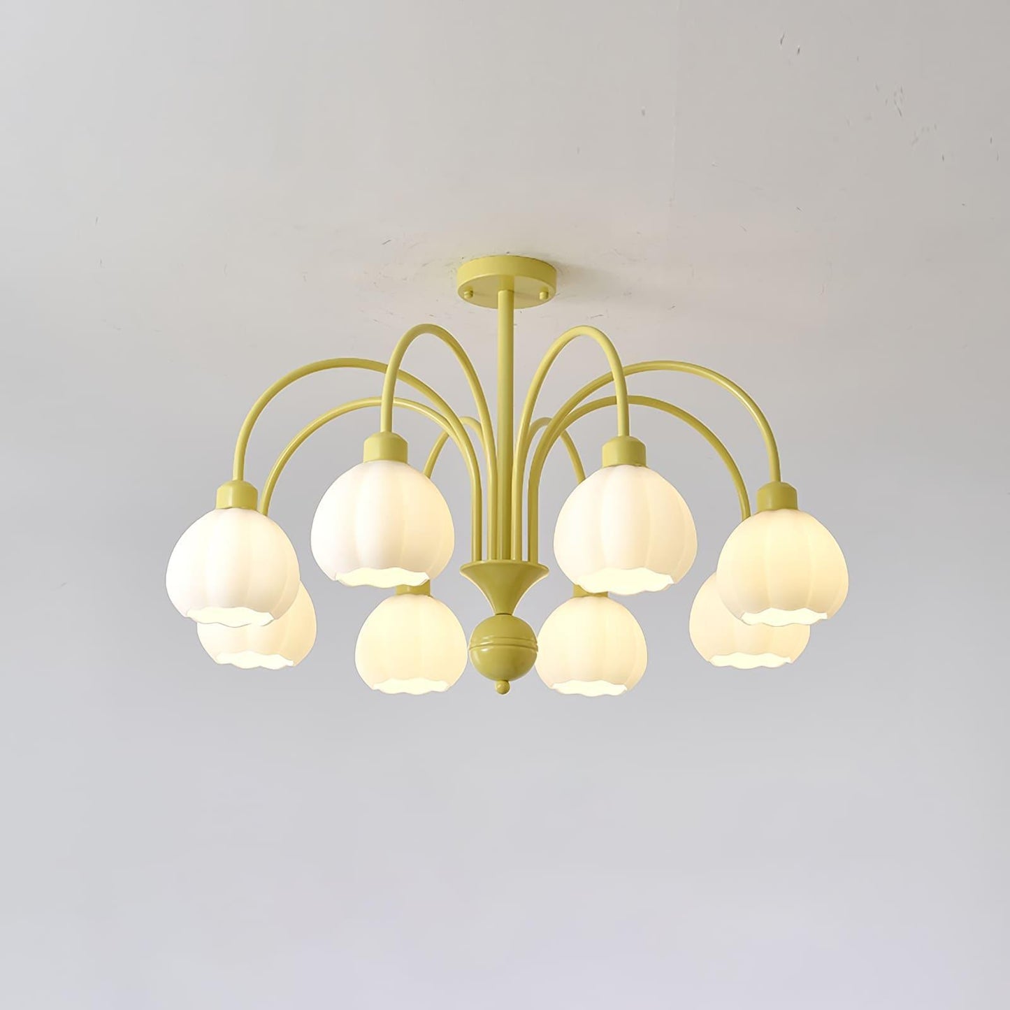 Cream Style Pumpkin Chandelier