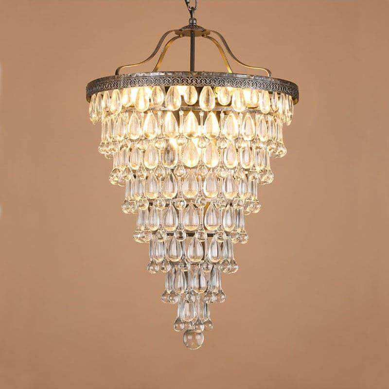 Crystal Inverted Pyramid Chandelier