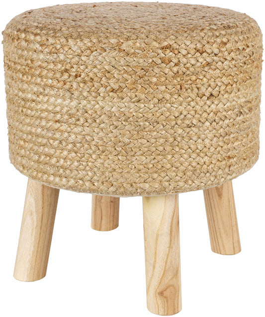 Tagaytay Natural Wood Stool Ottoman - Clearance