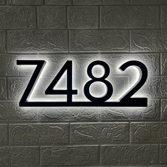 Backlit LED House Numbers with Underline – Modern Illuminated Address Numbers
