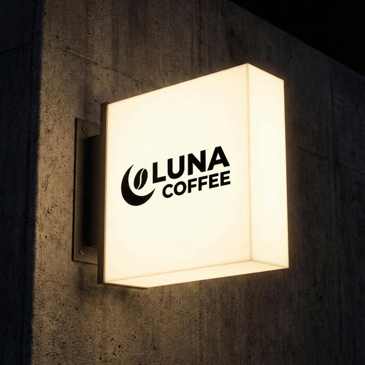 Rectangular LED Light Box Sign – Custom Acrylic Business Sign