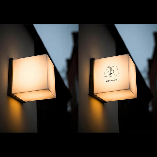 Cube LED Light Box Sign – Custom Acrylic Business Display