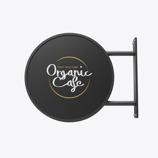 Round LED Light Box Sign – Double-Sided Illuminated Business Sign