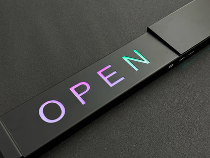 LED Open Closed Sign – RGB Business Sign with Remote Control