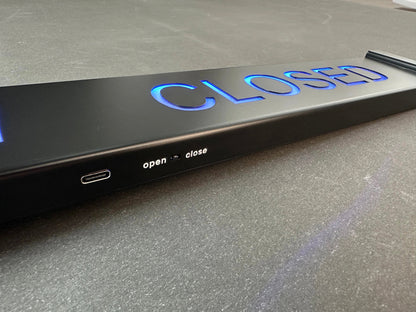 LED Open Closed Sign – RGB Business Sign with Remote Control