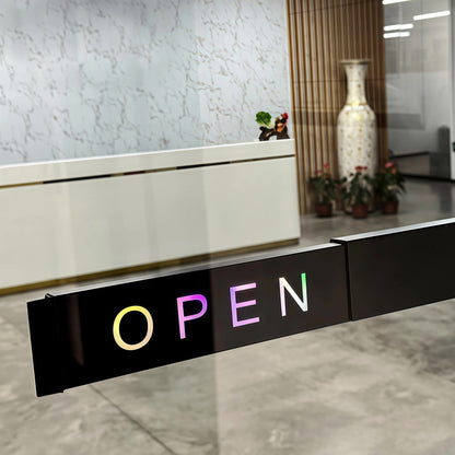 LED Open Closed Sign – RGB Business Sign with Remote Control
