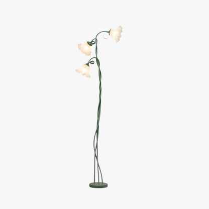 Green Flowers Floor Lamp