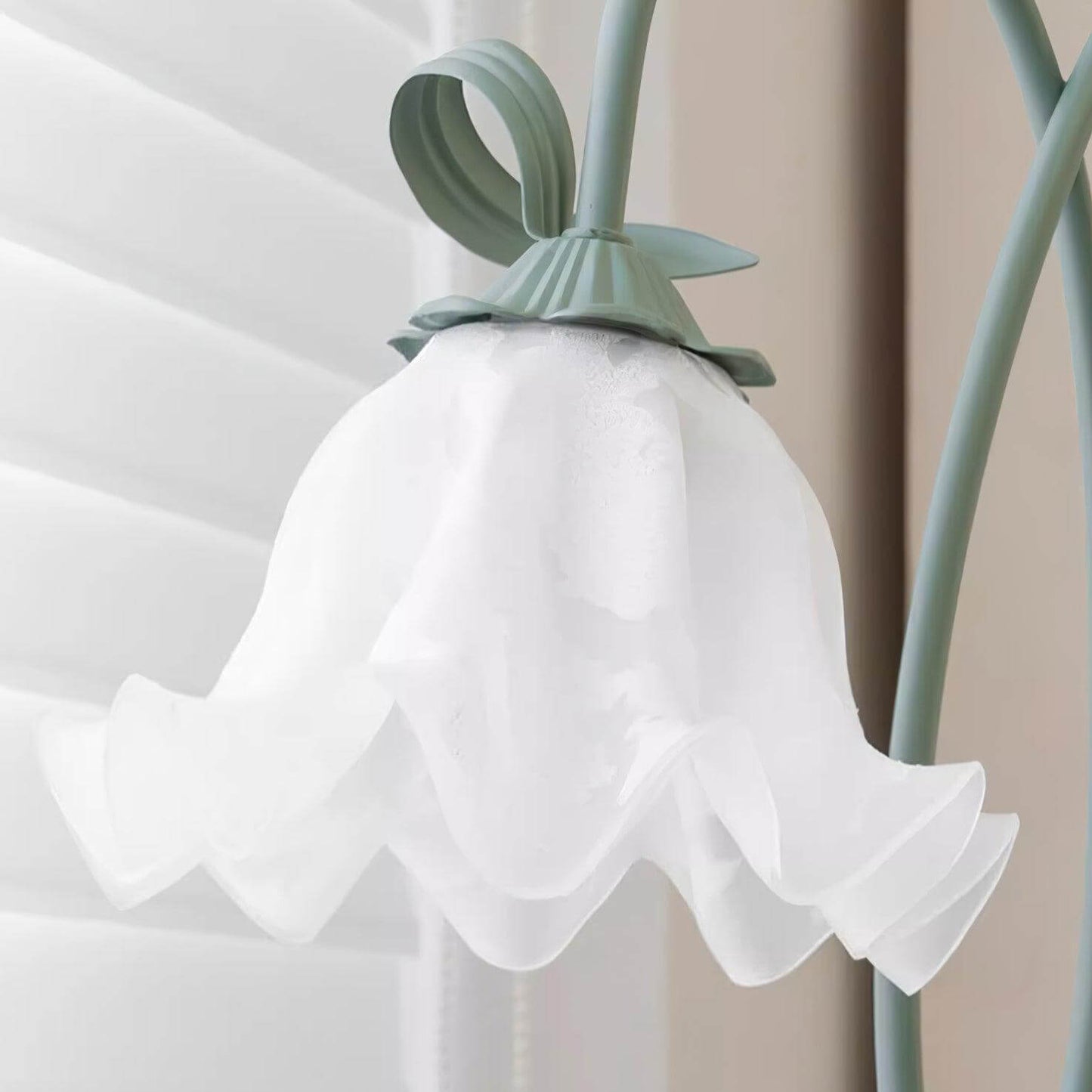 Green Flowers Floor Lamp