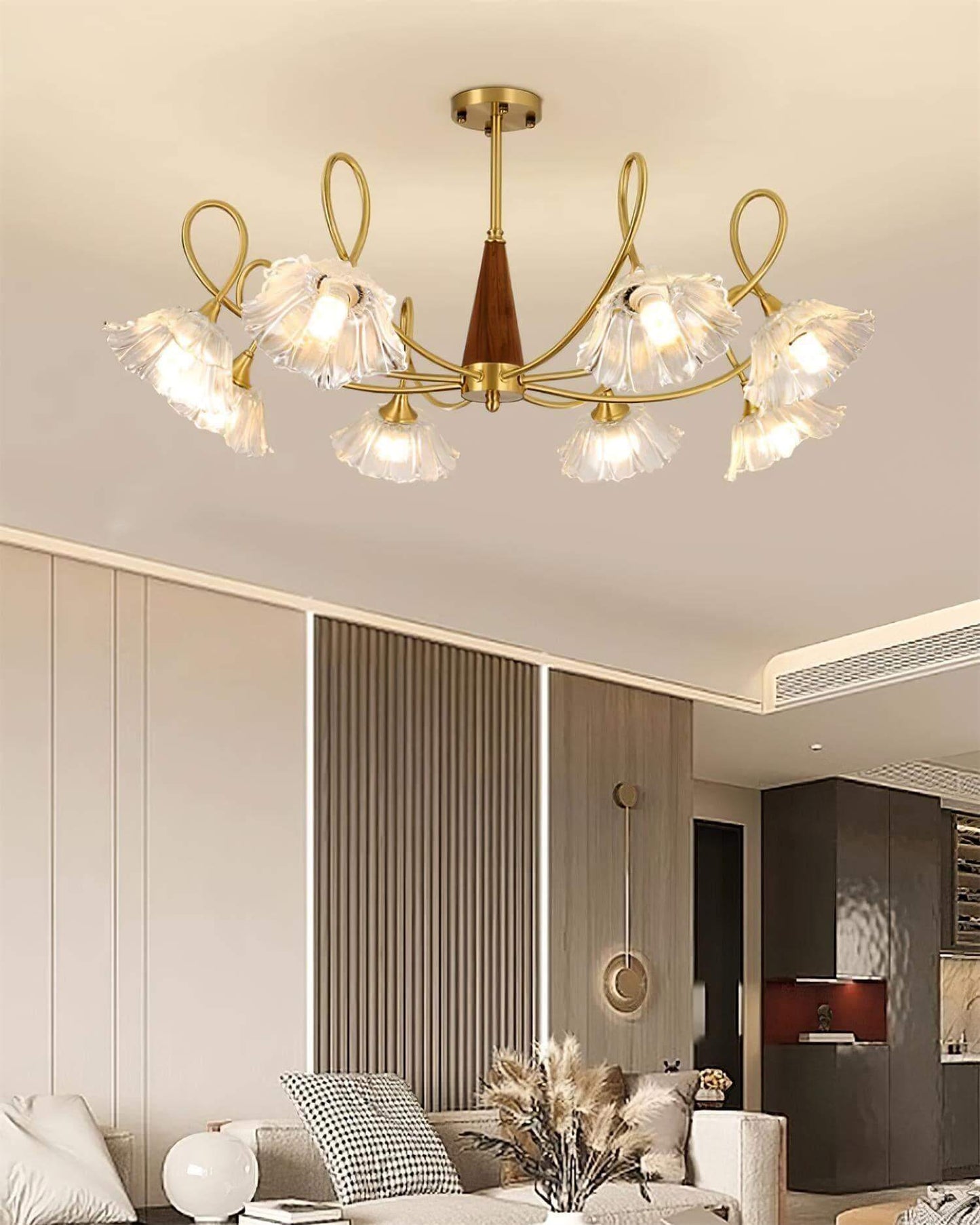 Century Lotus Leaf Chandelier