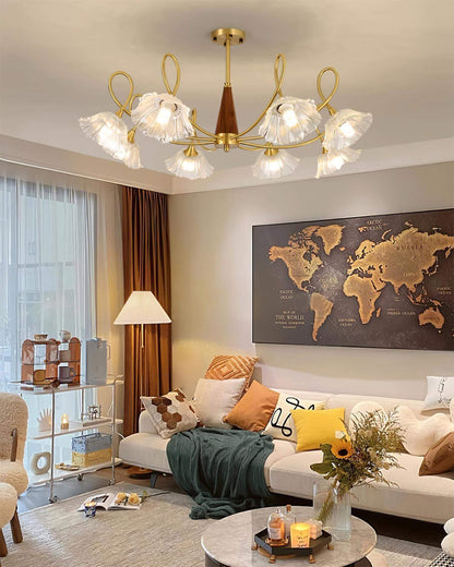 Century Lotus Leaf Chandelier