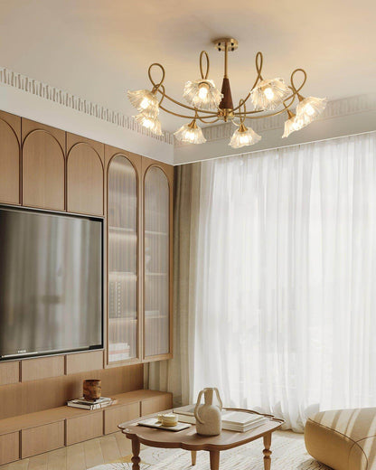 Century Lotus Leaf Chandelier