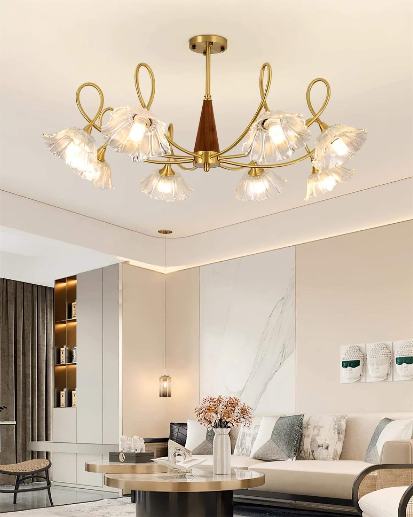 Century Lotus Leaf Chandelier