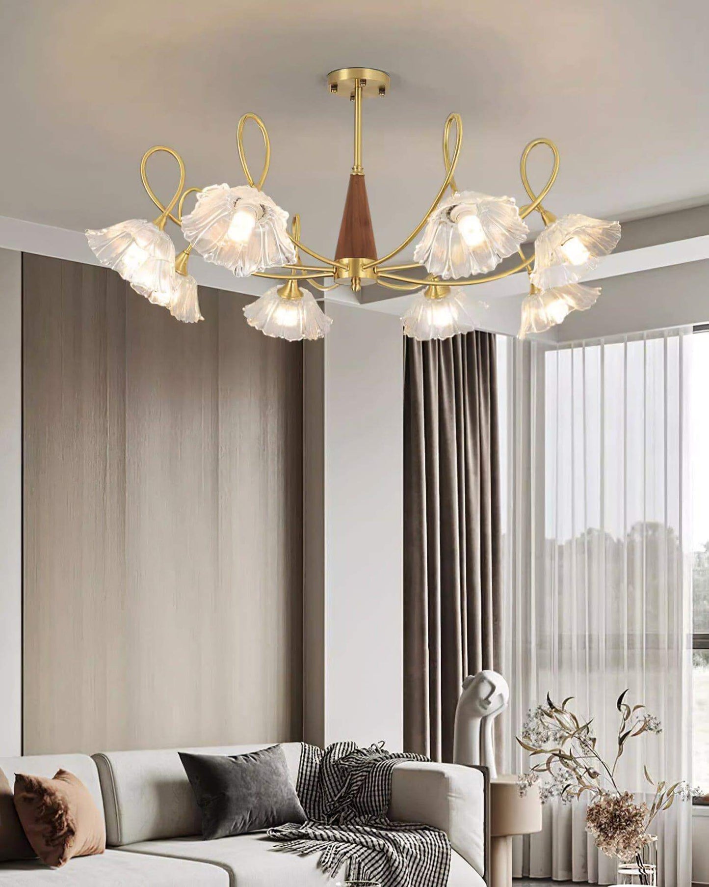 Century Lotus Leaf Chandelier