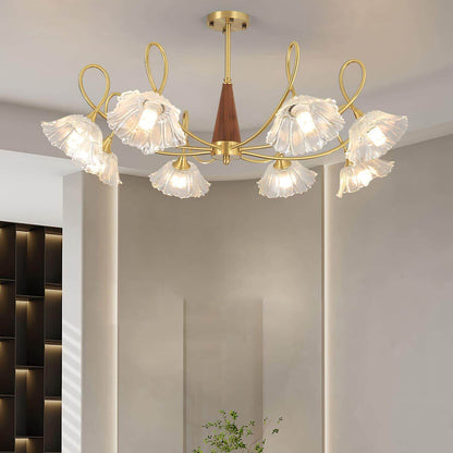 Century Lotus Leaf Chandelier