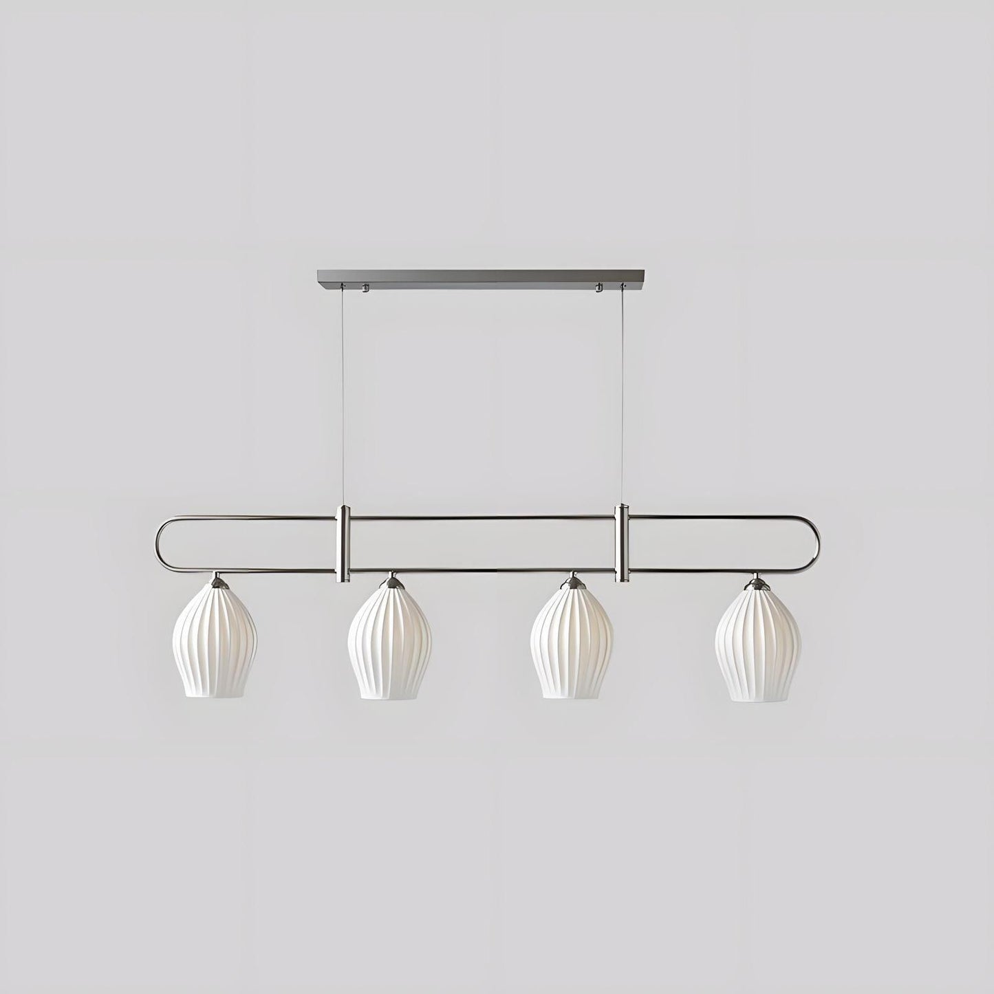 Ceramic Ribbed Linear Pendant Light
