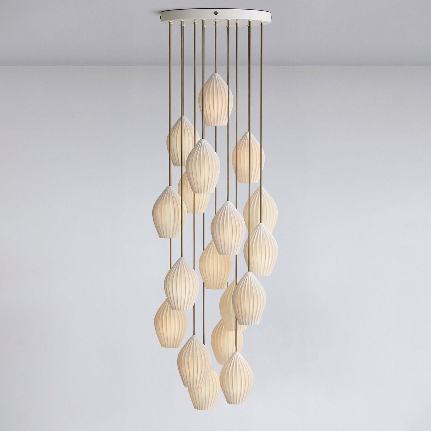 Ceramic Ribbed Pendant light