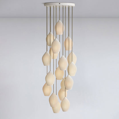 Ceramic Ribbed Pendant light