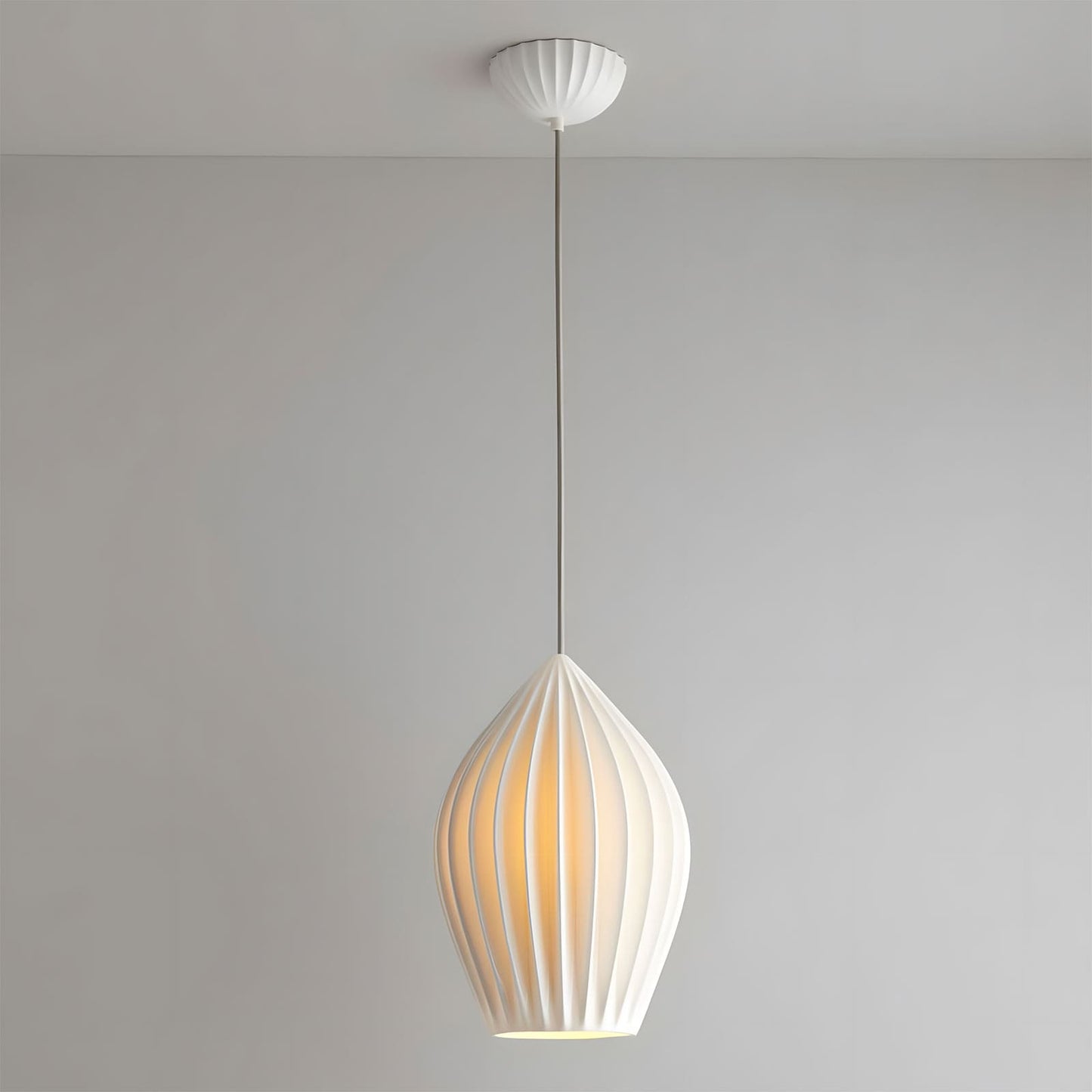 Ceramic Ribbed Pendant light