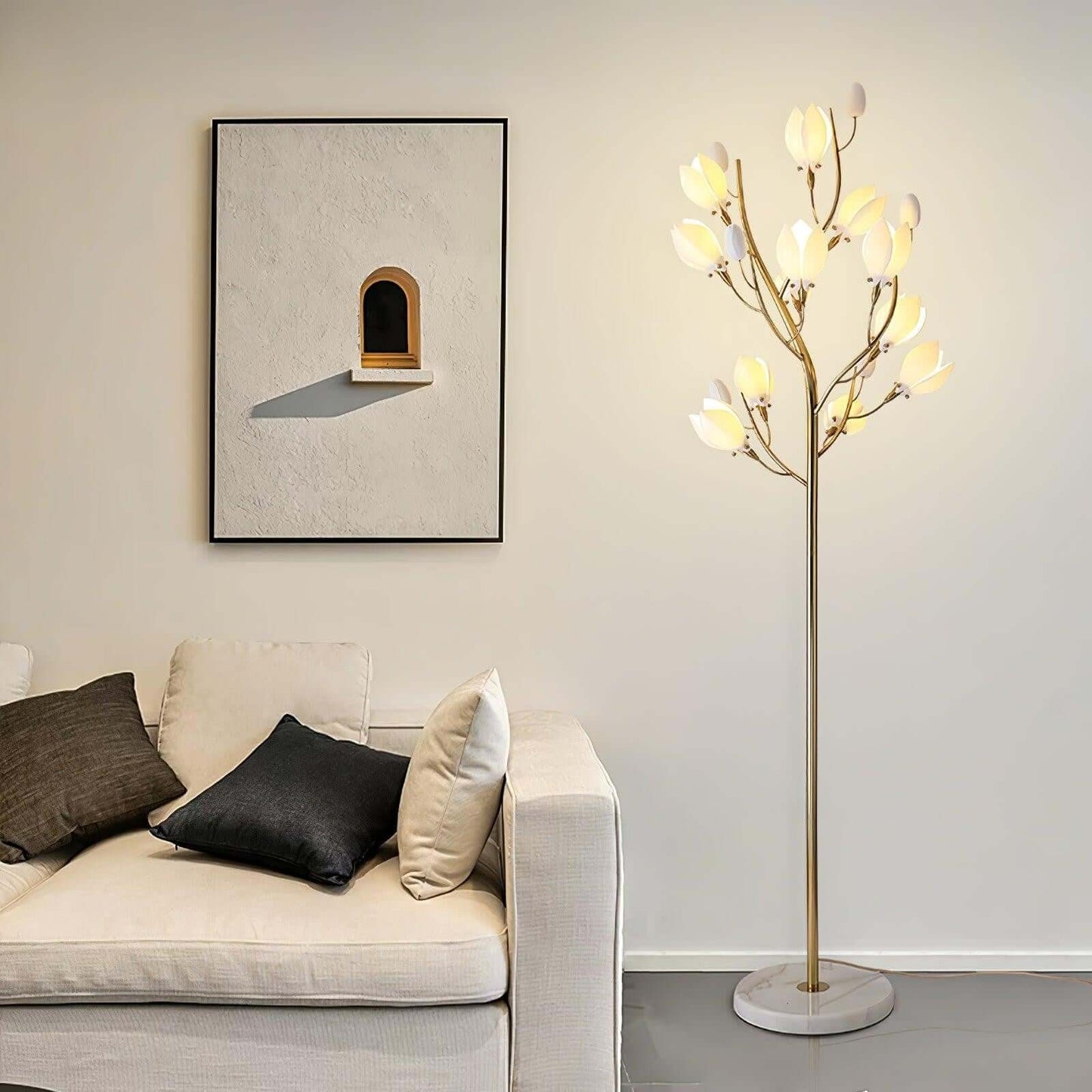 Ceramics Magnolia Floor Lamp