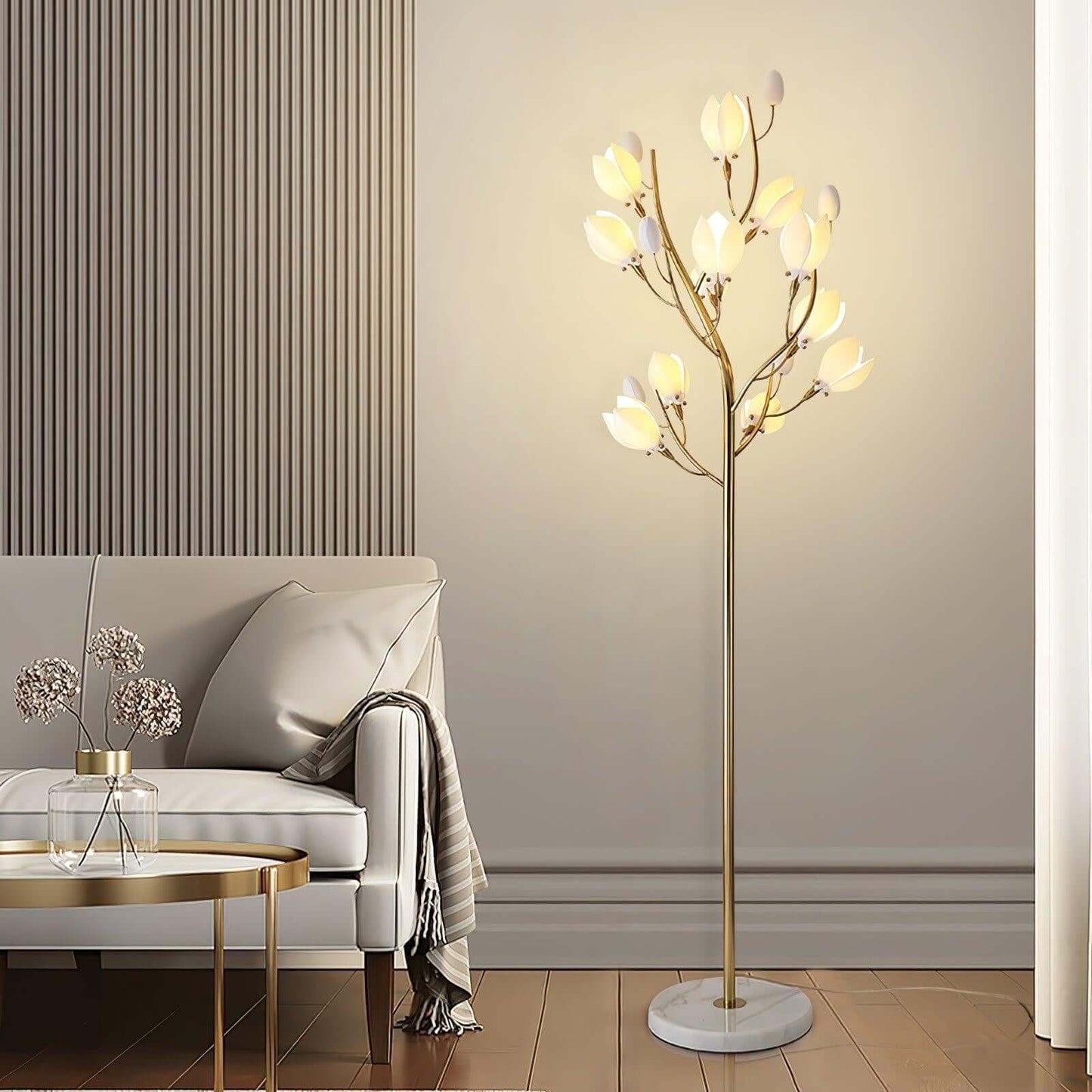 Ceramics Magnolia Floor Lamp