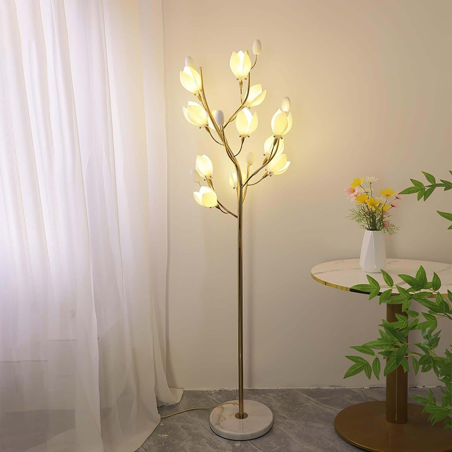 Ceramics Magnolia Floor Lamp