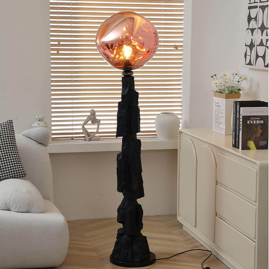 Charcoal Lava Floor Lamp