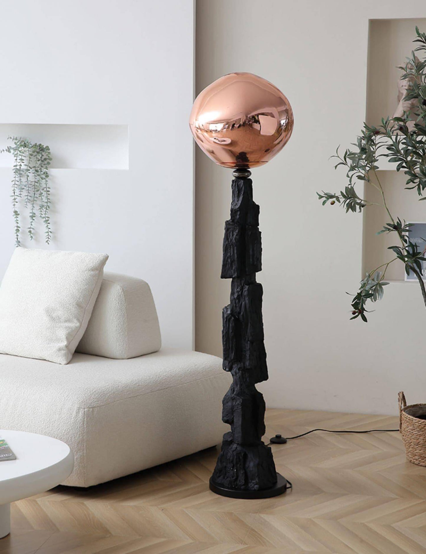 Charcoal Lava Floor Lamp