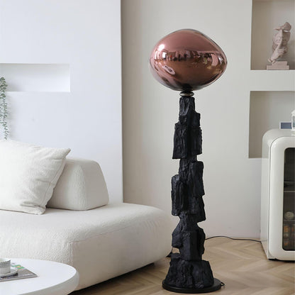 Charcoal Lava Floor Lamp