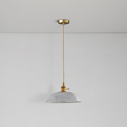Ribbed Spiral Pendant Light