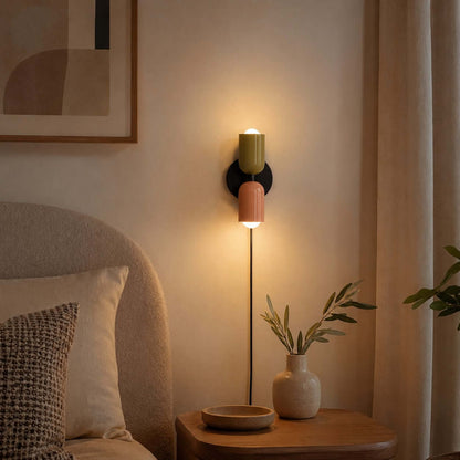 Couleur Double-Head Plug In Wall Lamp