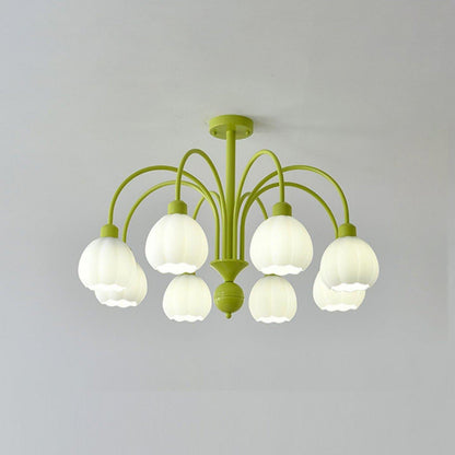 Cream Style Pumpkin Chandelier