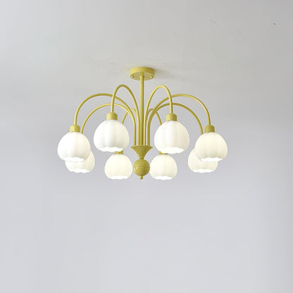 Cream Style Pumpkin Chandelier