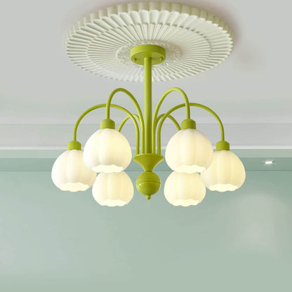Cream Style Pumpkin Chandelier
