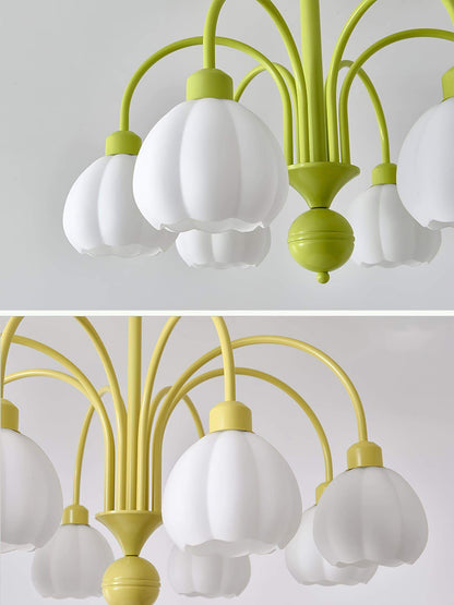 Cream Style Pumpkin Chandelier