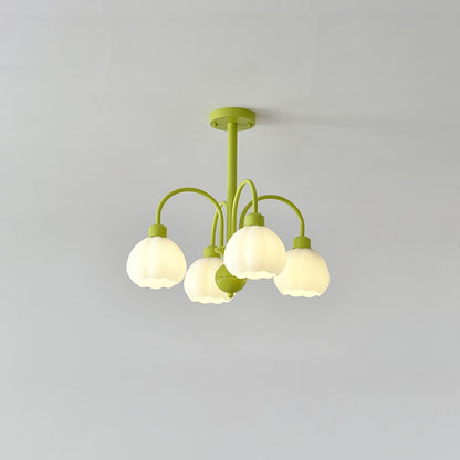 Cream Style Pumpkin Chandelier