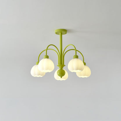 Cream Style Pumpkin Chandelier