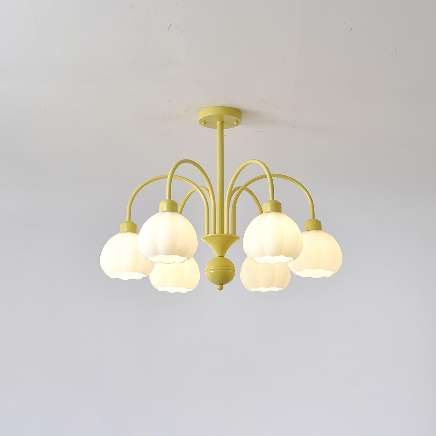 Cream Style Pumpkin Chandelier