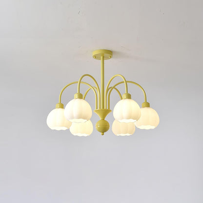 Cream Style Pumpkin Chandelier