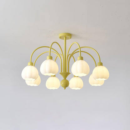 Cream Style Pumpkin Chandelier