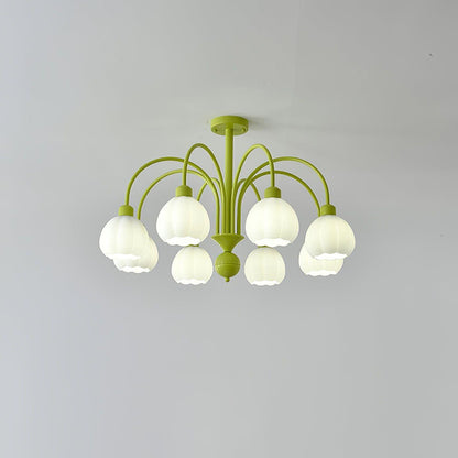 Cream Style Pumpkin Chandelier