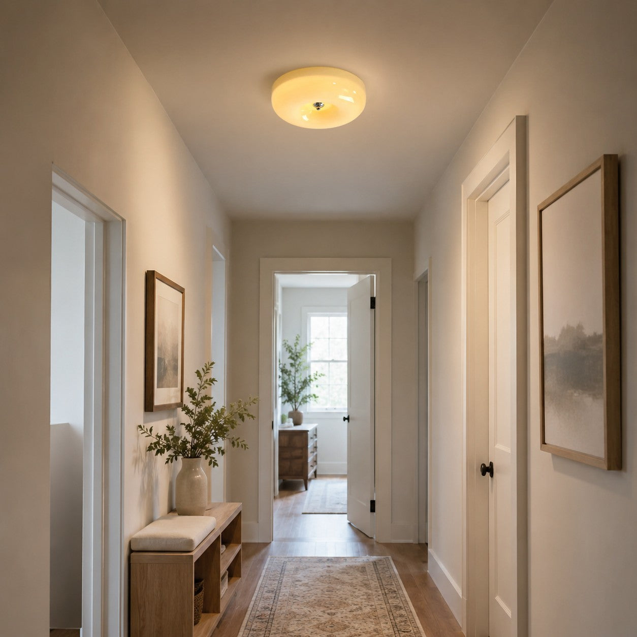Cream Pudding Ceiling Lamp