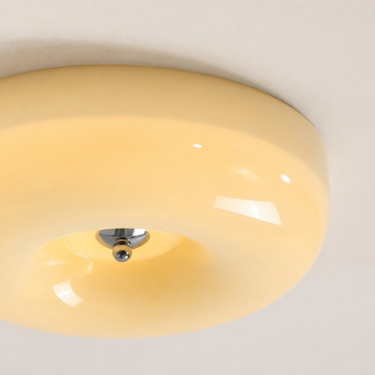 Cream Pudding Ceiling Lamp
