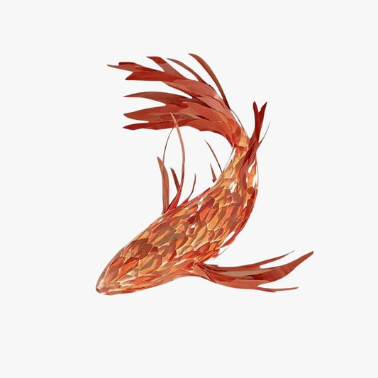 Crimson Swirl Koi Chandelier