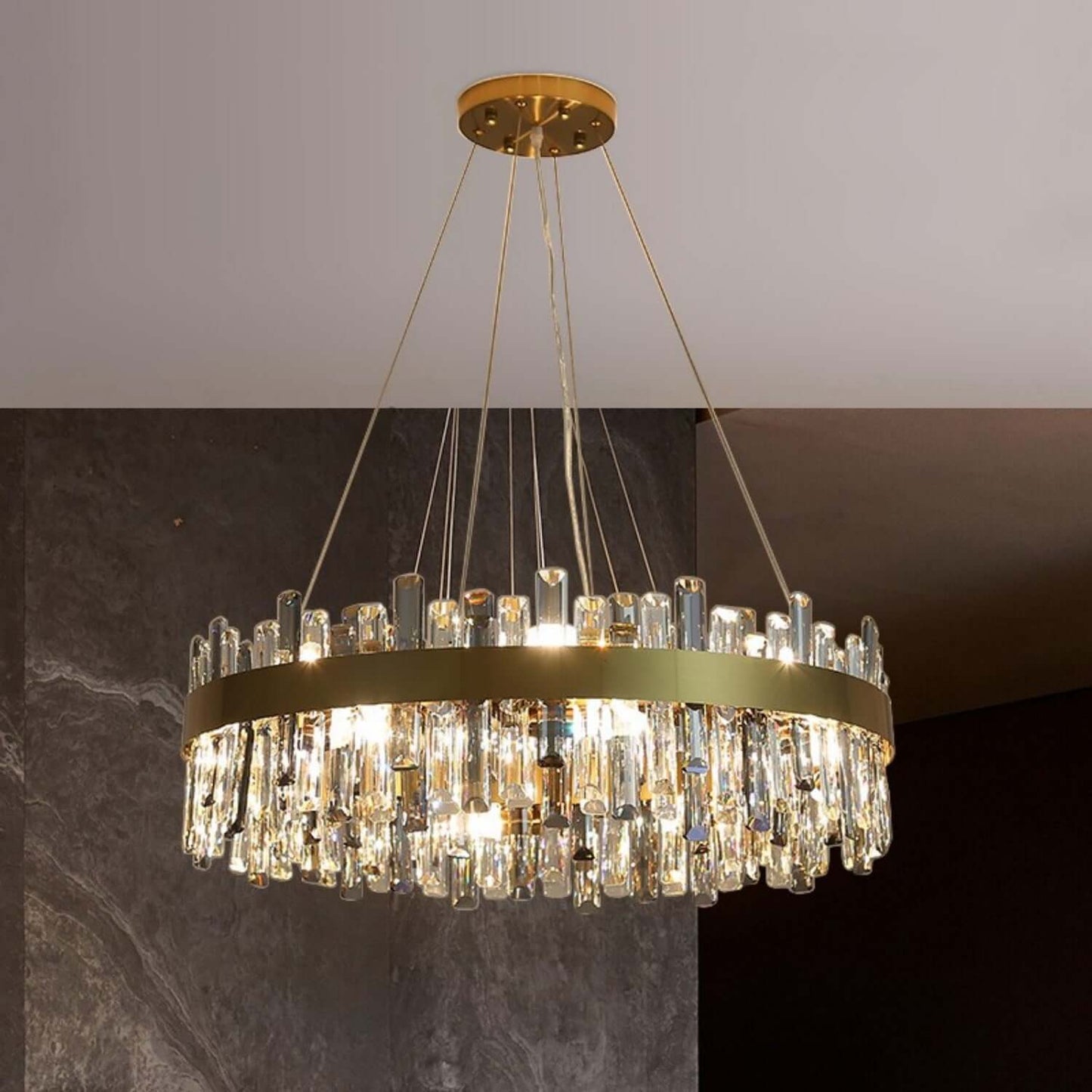 Crystal Cascade Chandelier