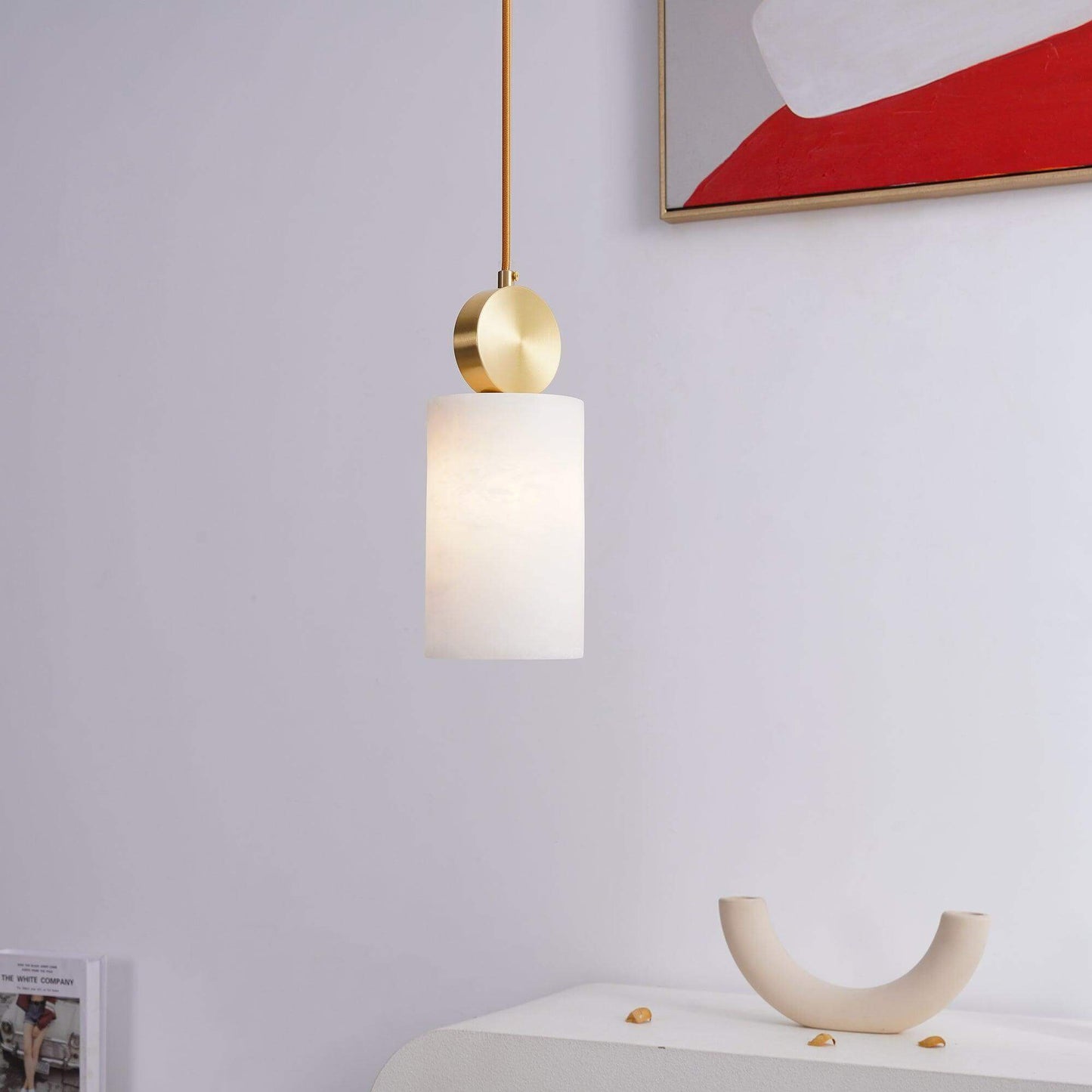 Etruscan Alabaster Pendant Light