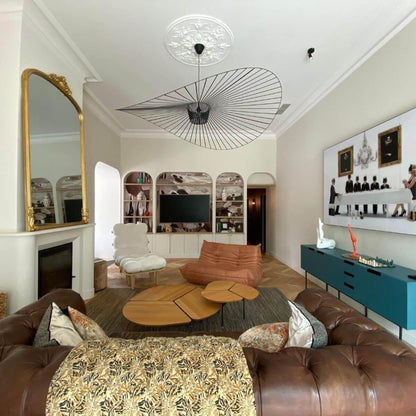 French Vertigo Fiberglass Chandelier 54.7"