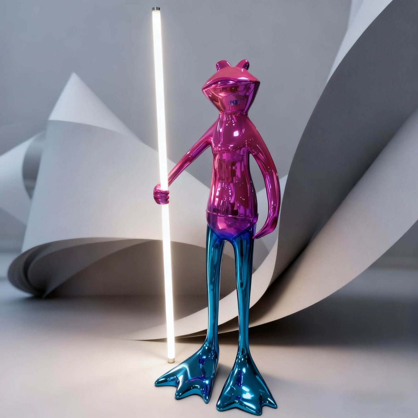 Frogman Sculpture Floor Lamp