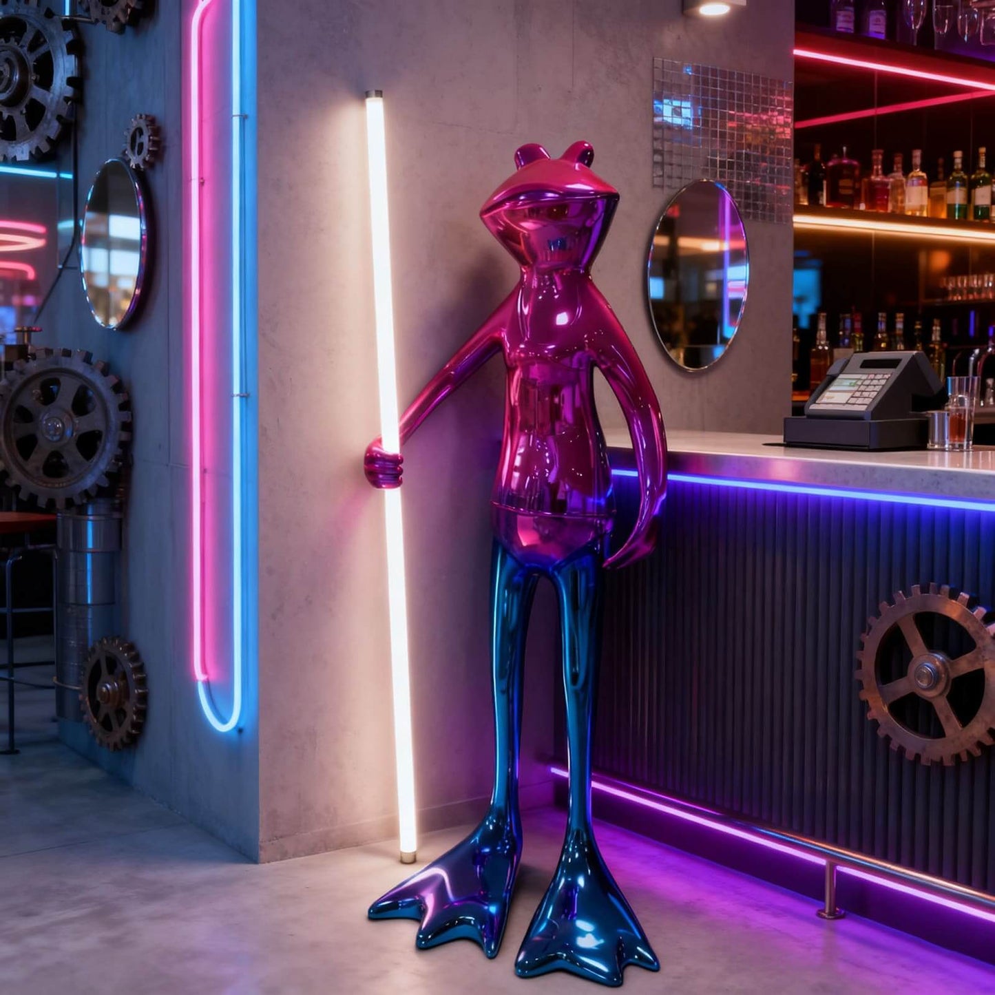 Frogman Sculpture Floor Lamp