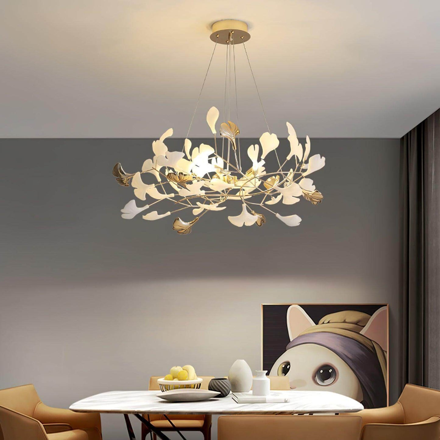 Gingko Chandelier Style F