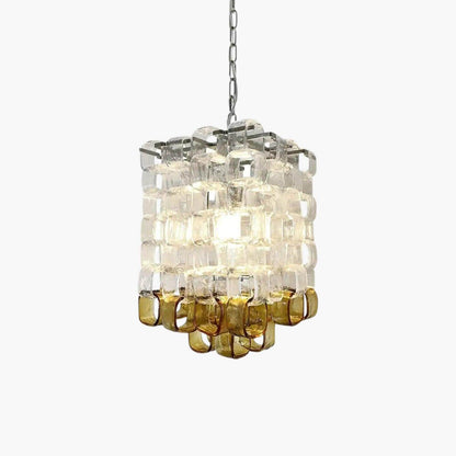 Glass Ice Cube Chandelier